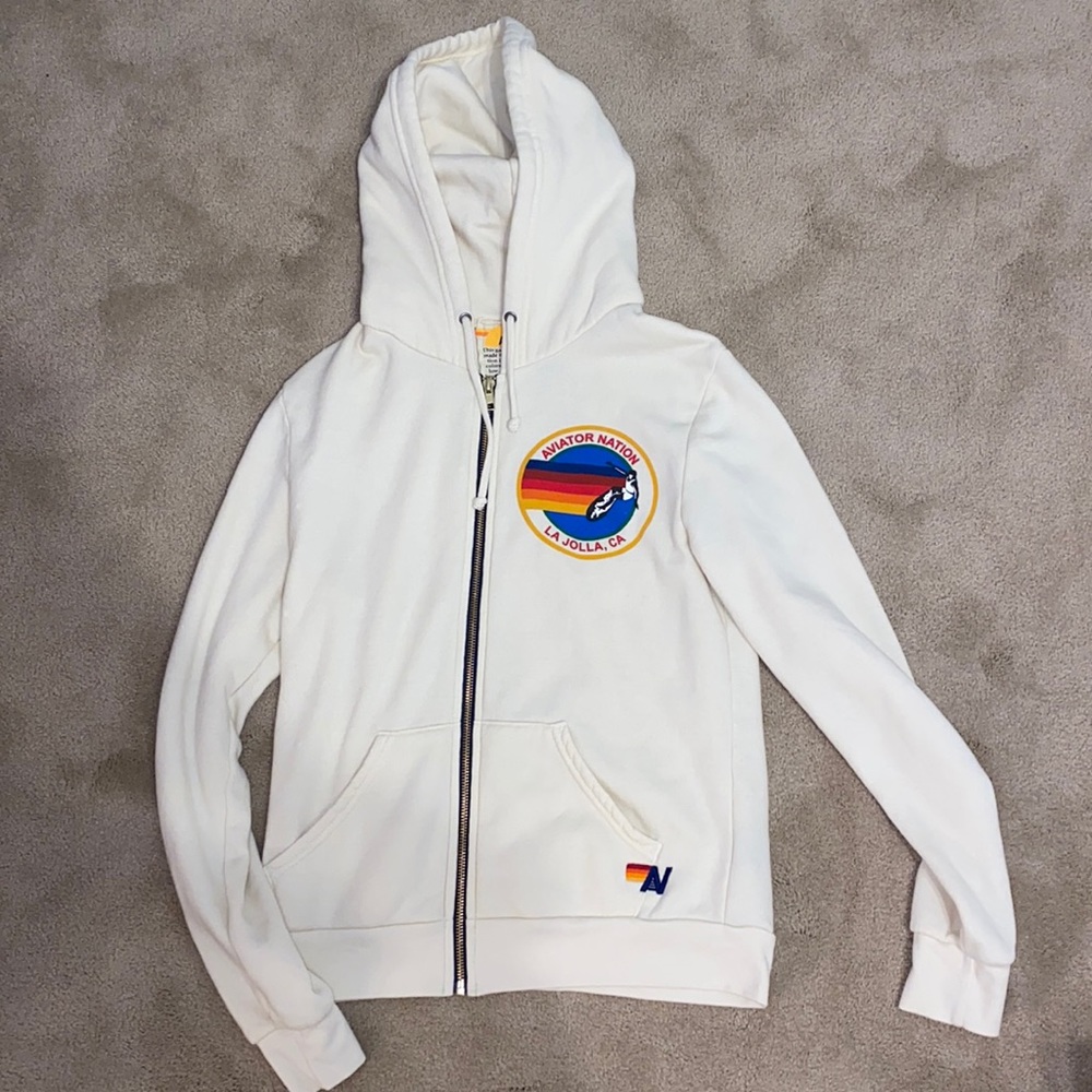 NWOT aviator nation la jolla zip up hoodie